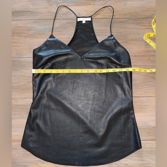 Lavender Brown Vegan Leather Cami XS Black Like New - Picture 4 of 6